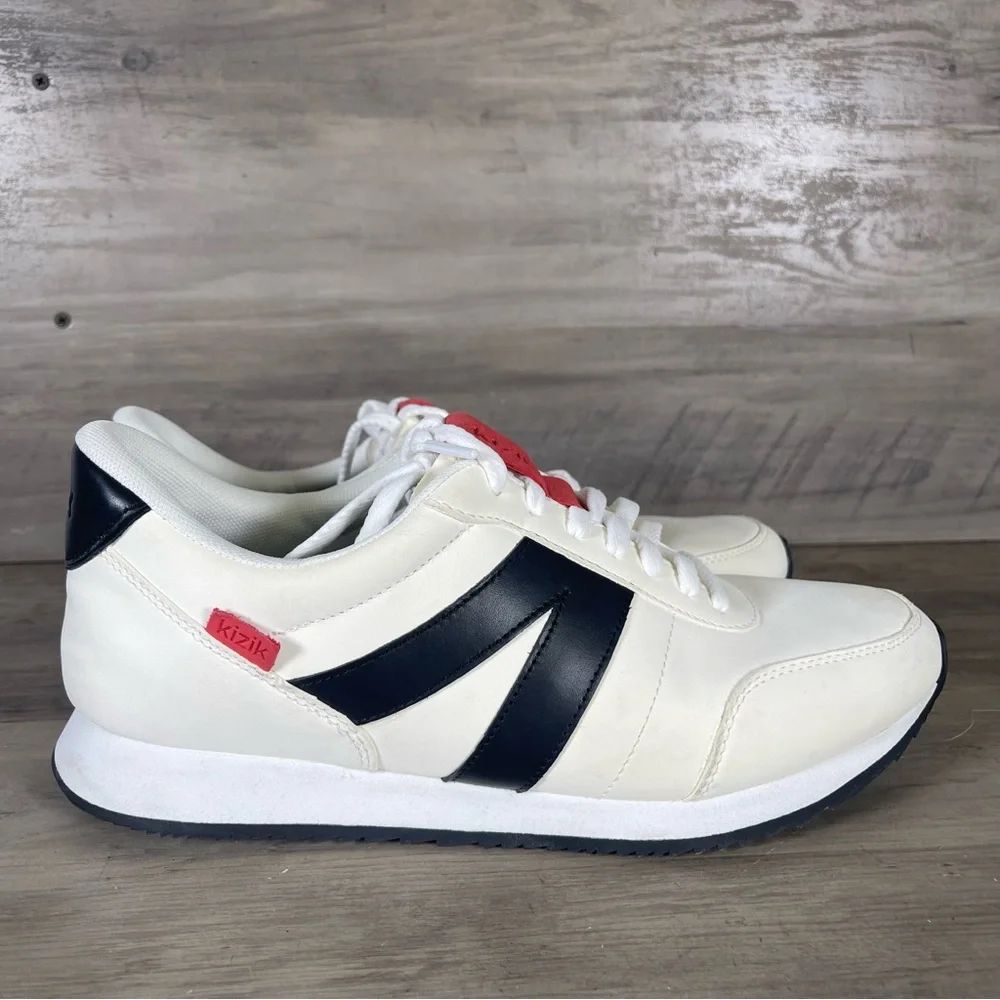 Kizik Milan Hands Free Unisex M9/W10.5 Optic White‎ Leather Athletic Shoes